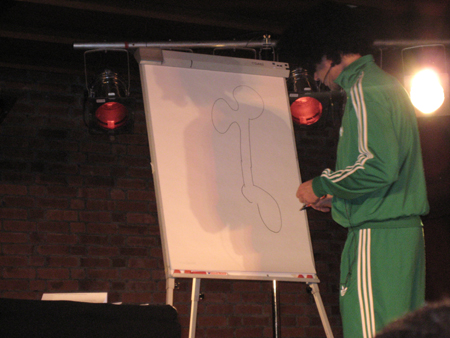 Der Mann, eine Schemazeichnung entsteht