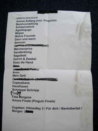 setlist