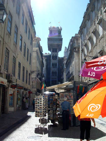 elevador do carmo in lisboa city