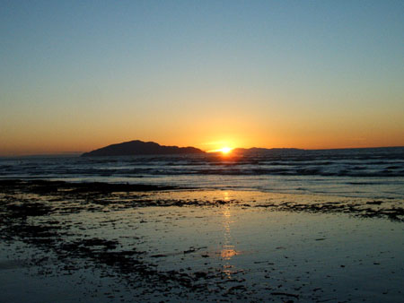 Sonnenuntergang �ber Kapiti Island