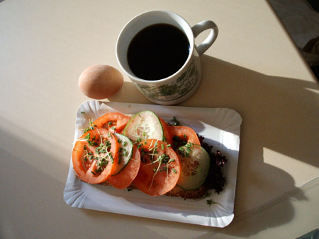 springhuhns frühstück