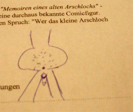 ein original arschloch, gezeichnet von chrissy!